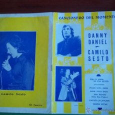 Catálogos de Música: CANCIONERO DEL MOMENTO - AÑO 1974 - LETRAS DE CANCIONES DE DANI DANIEL Y CAMILO SESTO