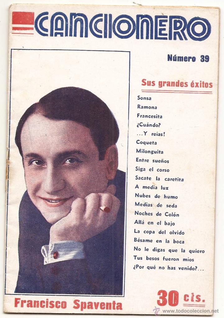 Cat&aacute;logos de m&uacute;sica: Cancionero de Francisco Spaventa - Foto 1