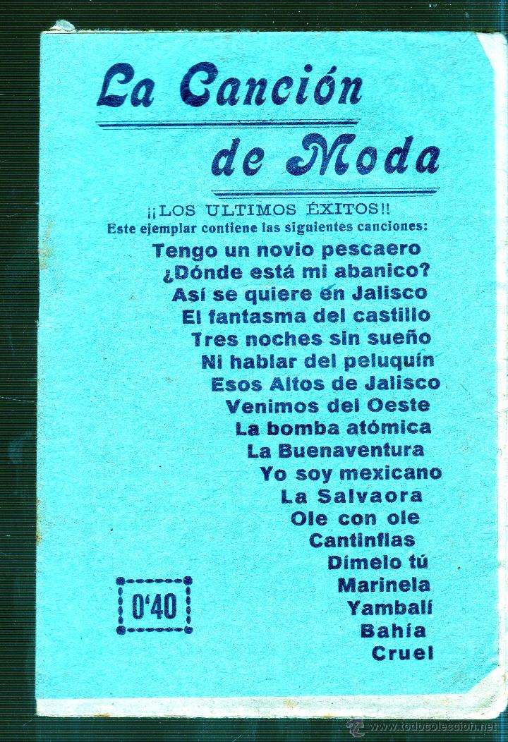 Cat&aacute;logos de m&uacute;sica: LA CANCION DE MODA. CANCIONERO - Foto 1