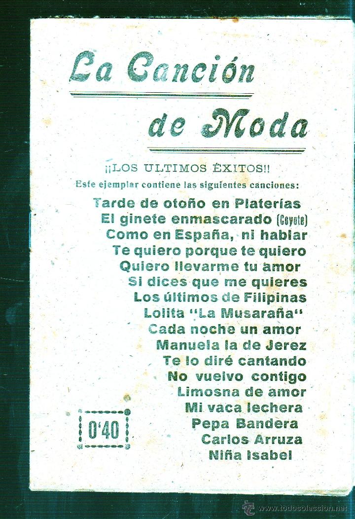 Cat&aacute;logos de m&uacute;sica: LA CANCION DE MODA. CANCIONERO - Foto 1