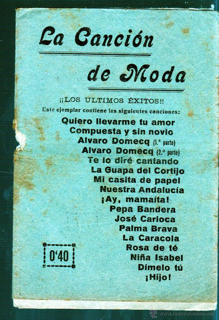 Cat&aacute;logos de m&uacute;sica: LA CANCION DE MODA. CANCIONERO - Foto 1