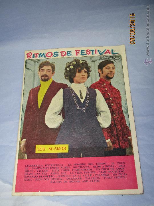 Catalogues de Musique: Antiguo Cancionero RITMOS DE FESTIVAL con LOS MISMOS de Ediciones BISTAGNE del a&ntilde;o 1960s..