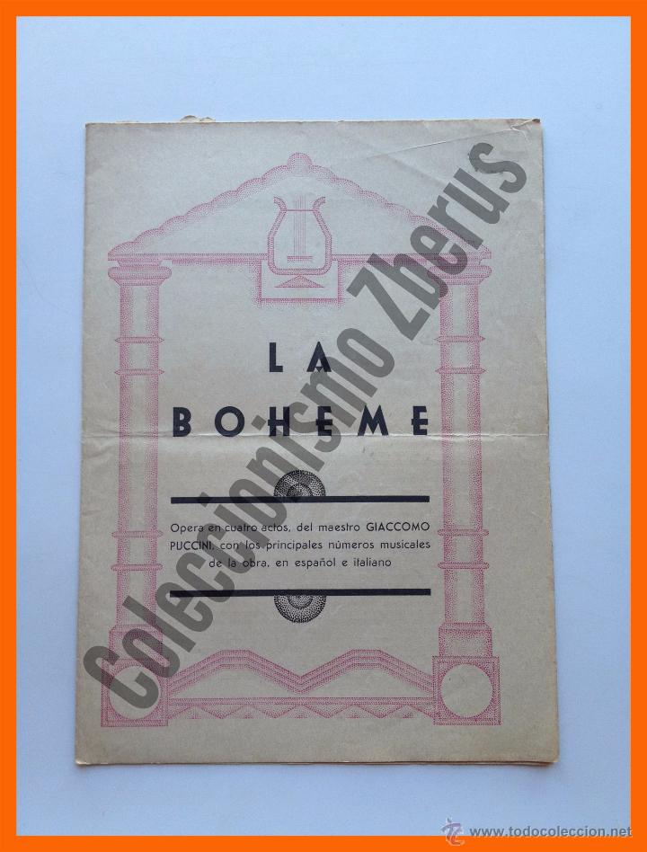 Catalogues de Musique: La Boheme - Giaccomo Puccini - Argumento y Cantables