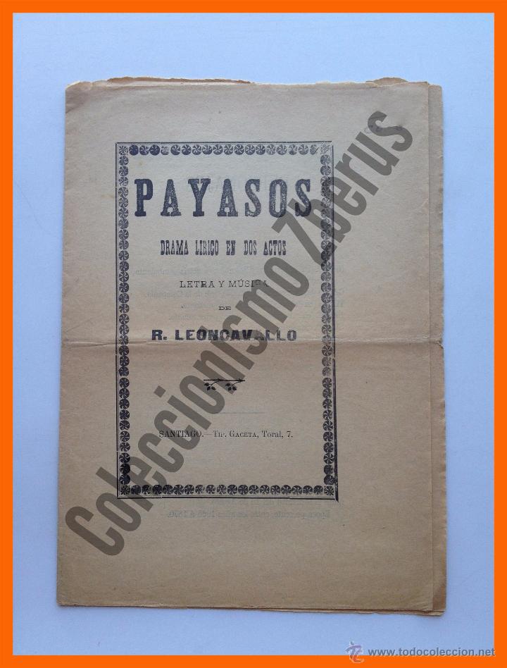 Cat&aacute;logos de M&uacute;sica: Payasos (Pagliacci) - Ruggero Leoncavallo - Drama lirico en dos actos - Argumento