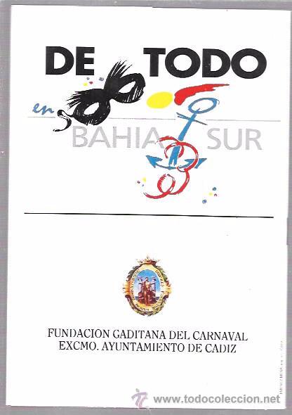 Cat&aacute;logos de m&uacute;sica: PROGRAM OFICIAL DEL CARNAVAL DE CADIZ. 1994. - Foto 2