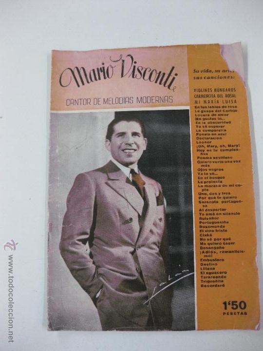 Cat&aacute;logos de m&uacute;sica: CANCIONERO MARIO VISCONTI. - Foto 1