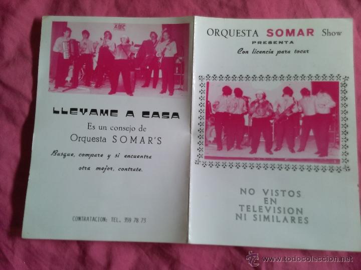 Cat&aacute;logos de m&uacute;sica: D&iacute;ptico de publicidad de orquesta Somar - Foto 1