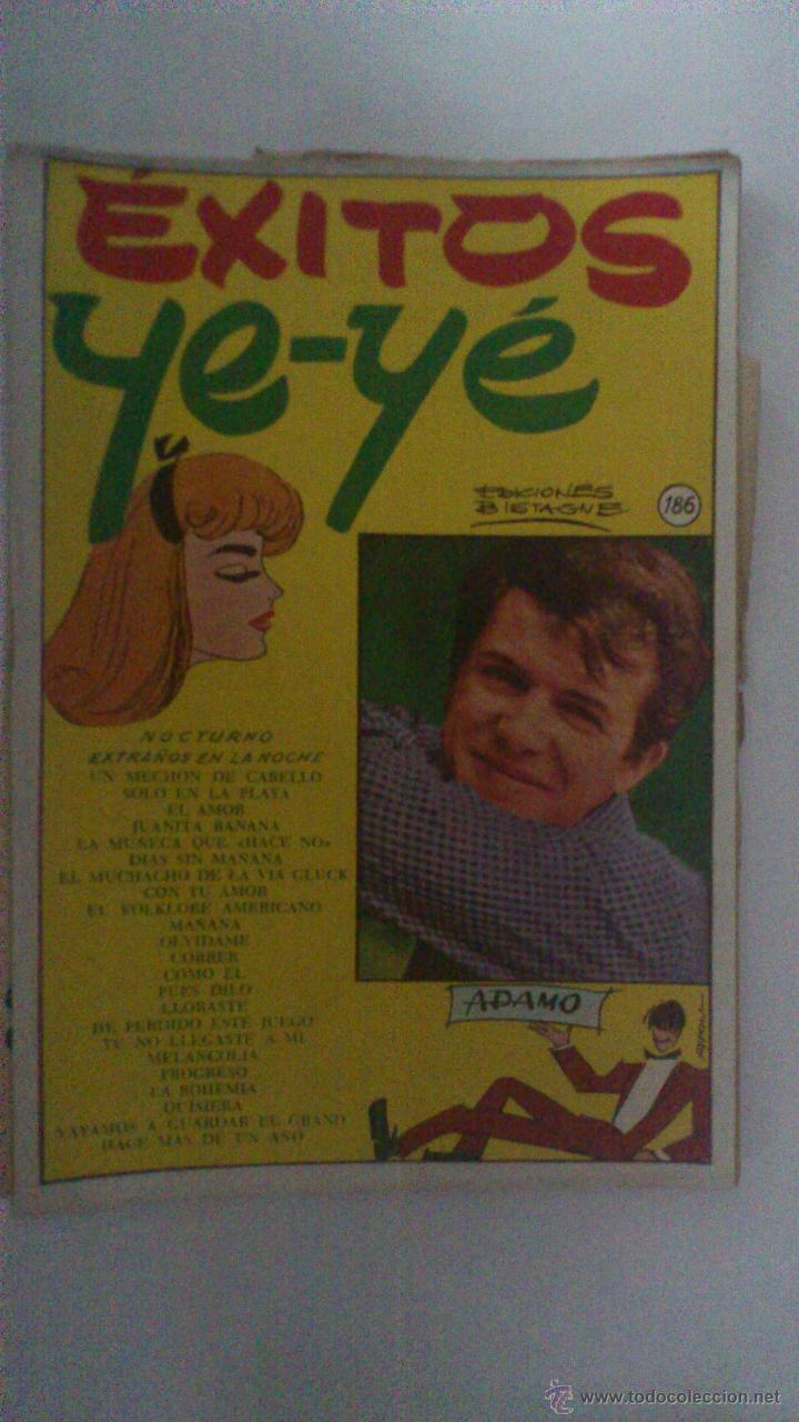 Catalogues de Musique: CANCIONERO EXITOS YE-YE, N&ordm; 186, EDICIONES BISTAGNE, A&Ntilde;O 1966