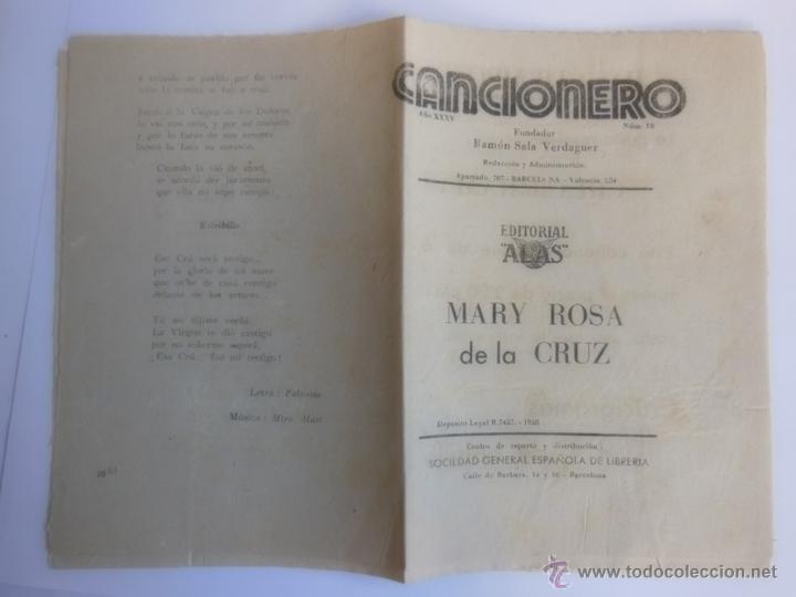 Catalogues de Musique: CANCIONERO A&ntilde;o XXXV, N&uacute;m 18 : MARY ROSA DE LA CRUZ. 1958