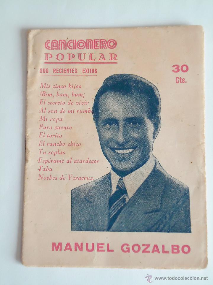 Catalogues de Musique: CANCIONERO POPULAR DE MANUEL GOZALBO. A&Ntilde;O 1940