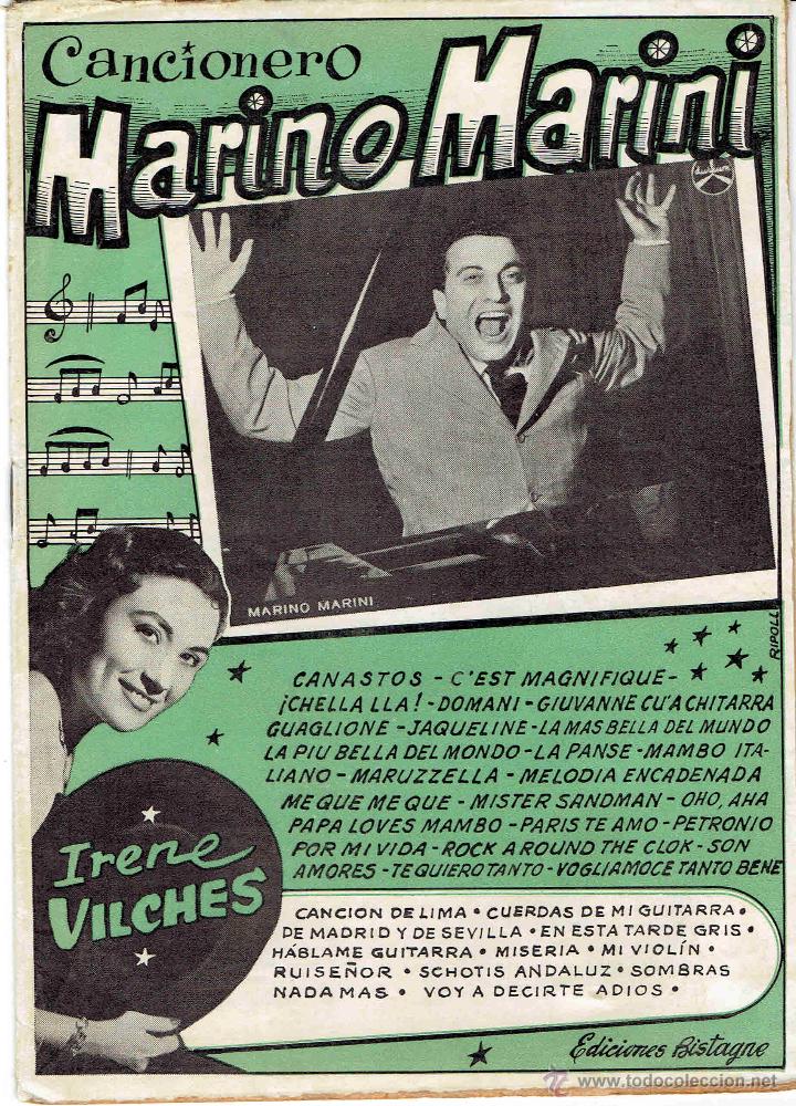 Catalogues de Musique: CANCIONERO MARINO MARINI / IRENE VILCHES @ EDICIONES BISTAGNE