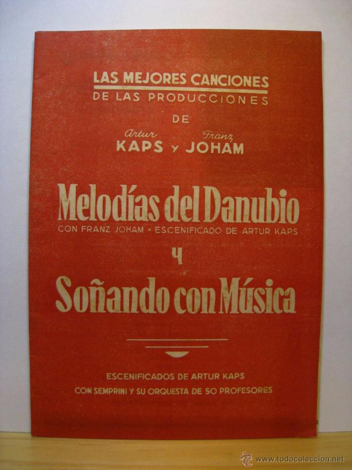 Catalogues de Musique: MELODIAS DEL DANUBIO + SO&Ntilde;ANDO CON MUSICA - CANCIONERO