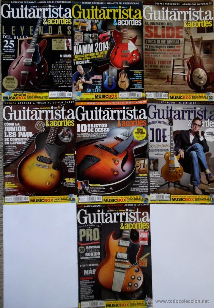 Cat&aacute;logos de M&uacute;sica: Guitarrista. 7 revistas: n&ordm; 188, 189, 190, 191, 192, 193, 194. de abril a octubre de 2014