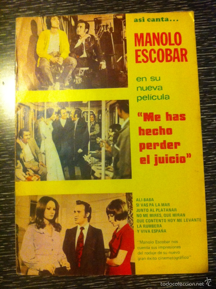 Catalogues de Musique: Antigua revista cancionero asi canta Manolo Escobar 1974