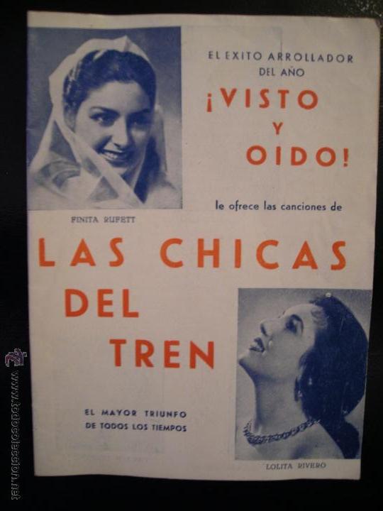Cat&aacute;logos de M&uacute;sica: LAS CHICAS DEL TREN      CANCIONERO