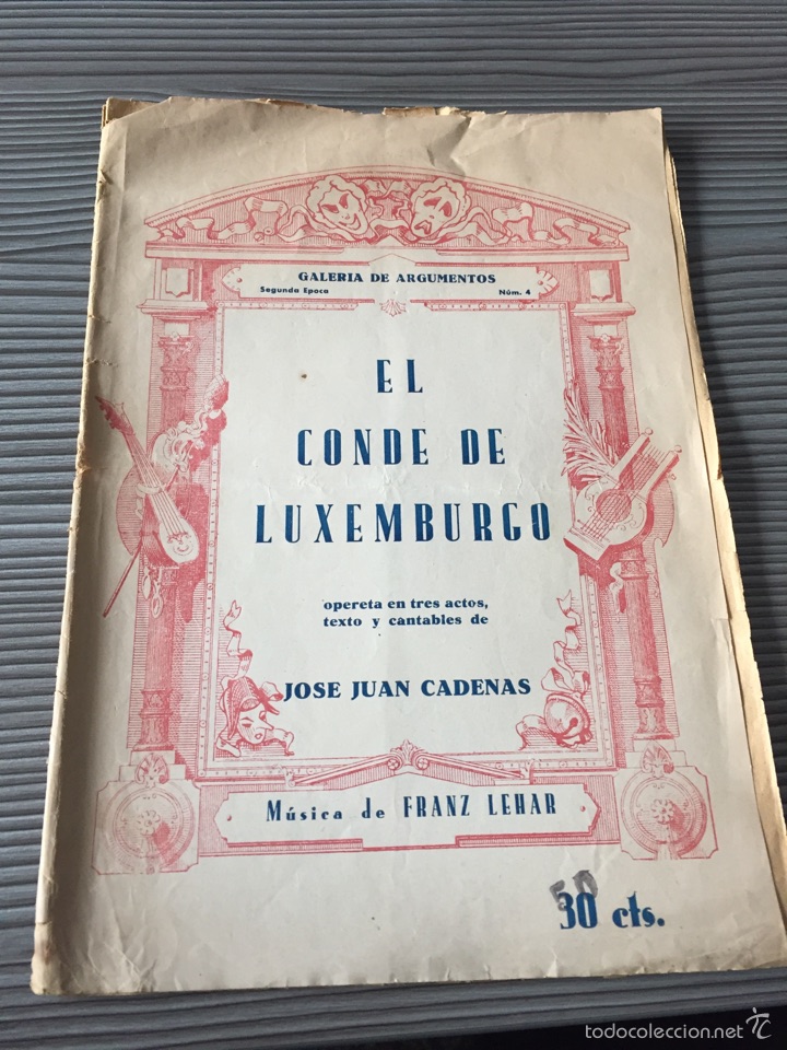 Cat&aacute;logos de M&uacute;sica: El conde de Luxemburgo