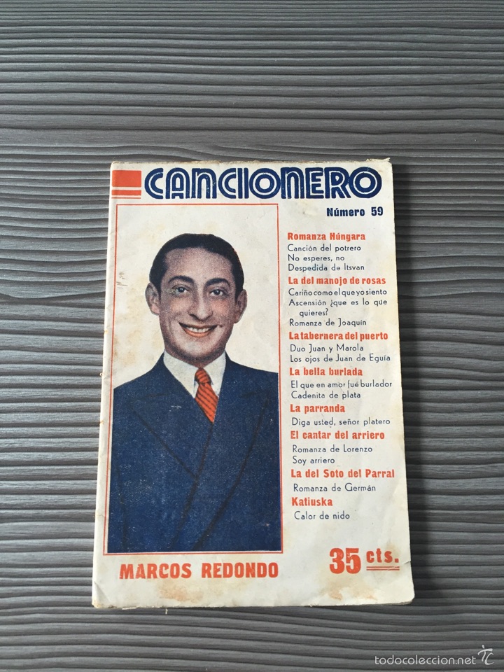 Catalogues de Musique: Cancionero marcos redondo