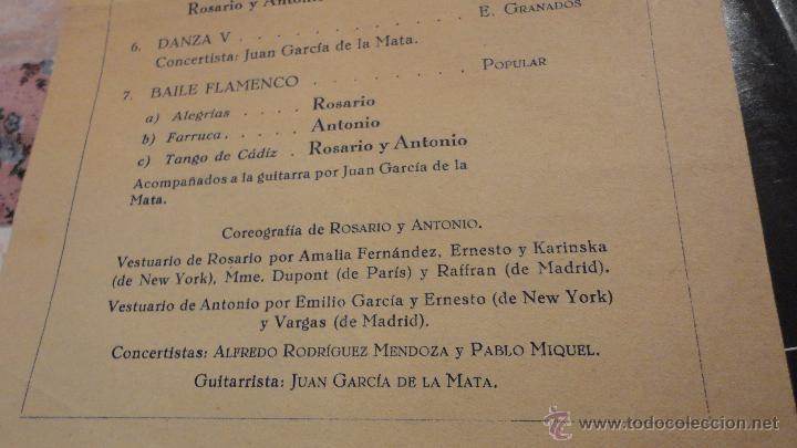 Cat&aacute;logos de m&uacute;sica: ROSARIO Y ANTONIO.LOS CHAVALILLOS.PROGRAMA DE ESPECTACULO.A&Ntilde;OS 40. - Foto 4