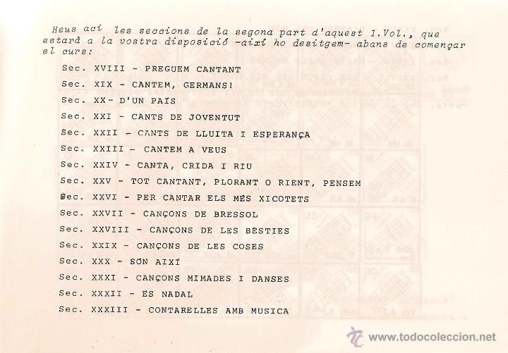 Cat&aacute;logos de m&uacute;sica: Can&ccedil;ons de germanor / Joan de Quart - 1976 - Foto 3