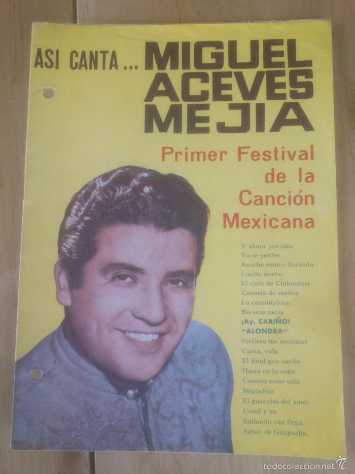 Cat&aacute;logos de M&uacute;sica: MIGUEL ACEVES MEJIA CANCIONERO  PAGINAS A&Ntilde;O 1963