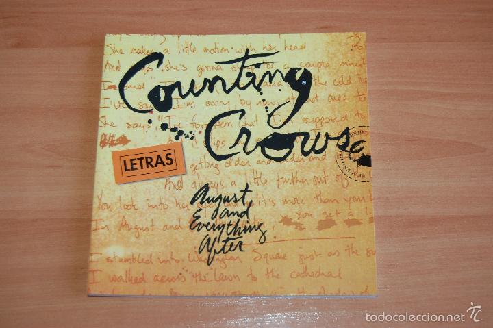 Cat&aacute;logos de m&uacute;sica: LIBRO COUNTING CROWS.AUGUST AND EVERYTHING AFTER. LETRAS . ED CELESTE - Foto 1