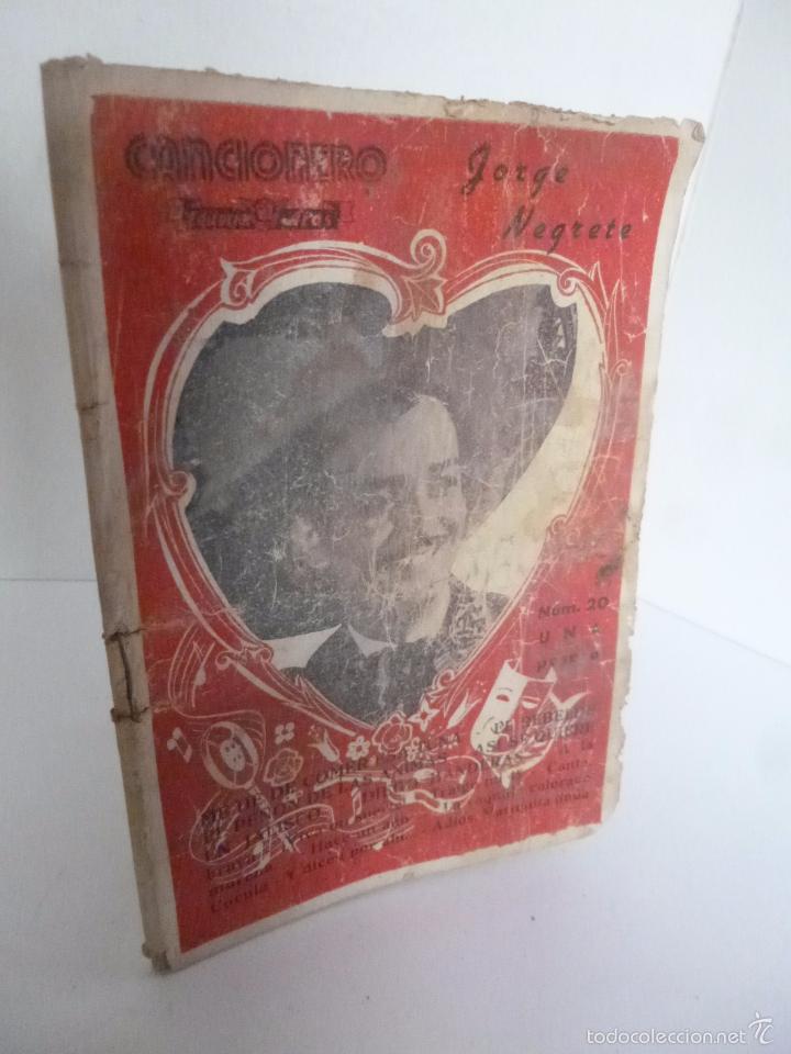 Cat&aacute;logos de M&uacute;sica: CANCIONERO JORGE NEGRETE (Ediciones ATLAS)