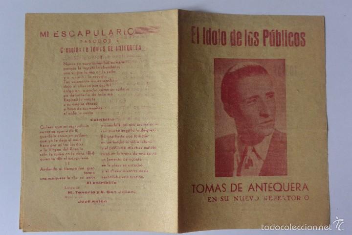 Catalogues de Musique: CANCIONERO TOMAS DE ANTEQUERA EL IDOLO DE LOS P&Uacute;BLICOS