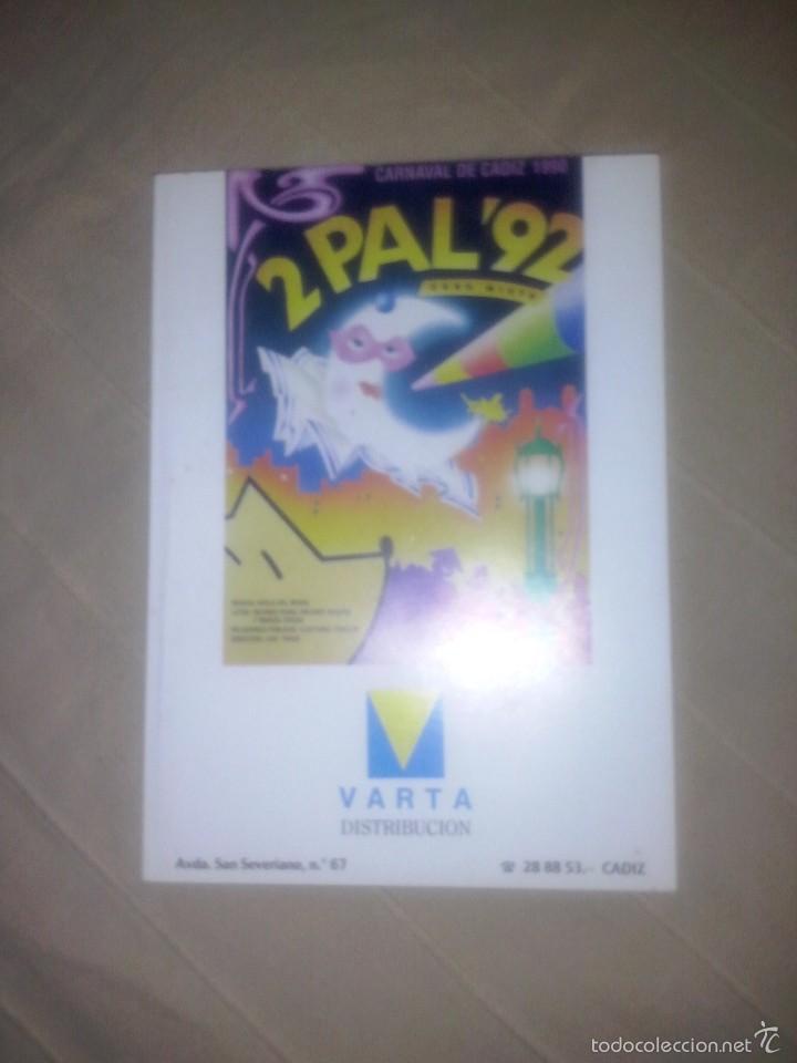 Cat&aacute;logos de M&uacute;sica: carnaval de cadiz  libreto  coro 2 pal 92 1990