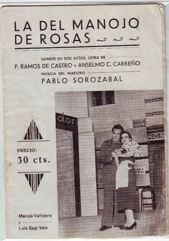 Cat&aacute;logos de M&uacute;sica: CANCIONERO DE LA DEL MANOJO DE ROSAS A&Ntilde;OS 1940
