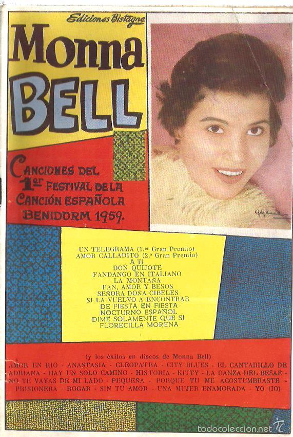 Cat&aacute;logos de m&uacute;sica: CANCIONERO MONNA BELL - Foto 1