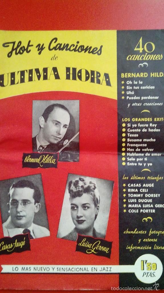 Cat&aacute;logos de M&uacute;sica: cancionero a&ntilde;os 40