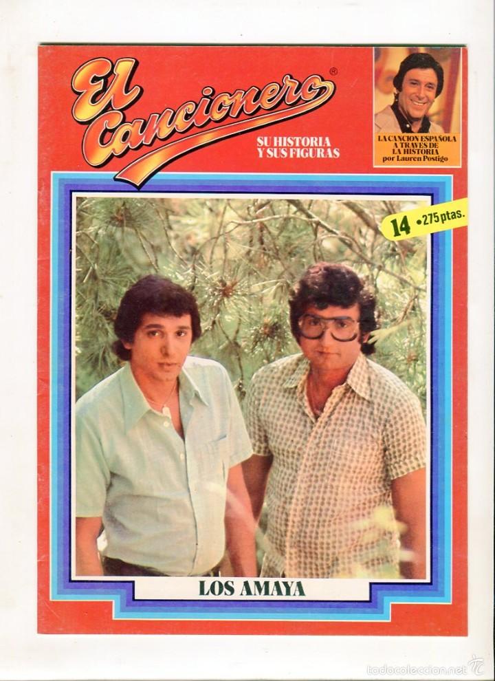 Cataloghi di Musica: LOS AMAYA- EL CANCIONERO HISTORIA Y SUS FIGURAS N&ordm; 14 CON DATOS BIOGRAFICOS Y CARICATURA A&Ntilde;O 1980