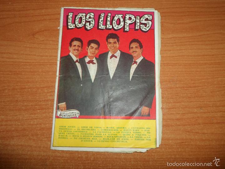 Cataloghi di Musica: LOS LLOPIS  CANCIONERO SUS &Eacute;XITOS EN ZAFIRO Y POLYDOR  EDICIONES BISTAGNE  1961