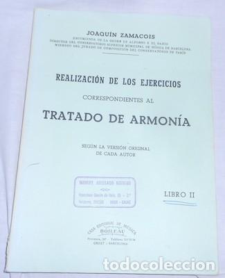 Cataloghi di Musica: REALIZACI&Oacute;N DE LOS EJERCICIOS CORRESPONDIENTES AL TRATADO DE ARMON&Iacute;A LIBRO II, J. ZAMACOIS, 1996