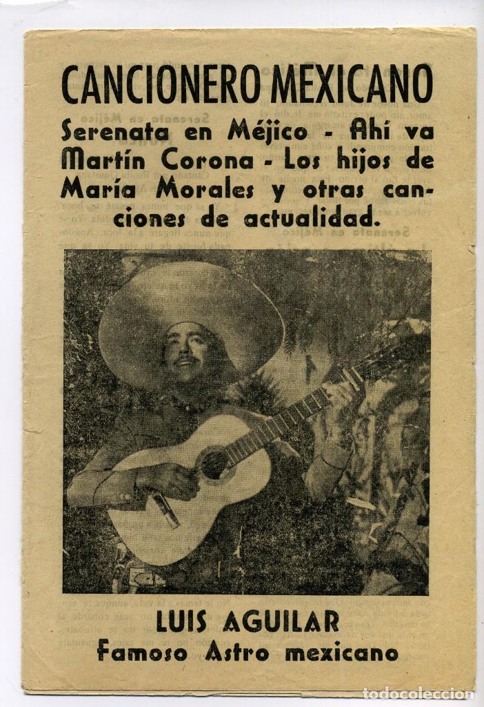 Cataloghi di Musica: LUIS AGUILAR. Tama&ntilde;o 14 X 21 cms.. CANCIONERO.