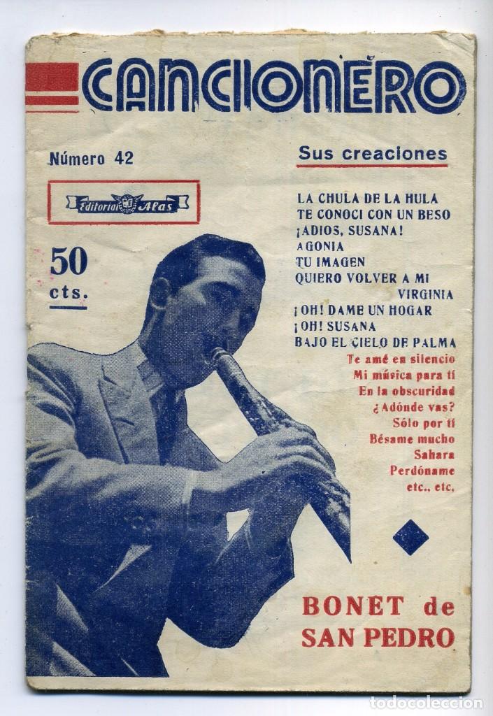 Cataloghi di Musica: BONET DE SAN PEDRO. Tama&ntilde;o 11 X 16 cms.. CANCIONERO.
