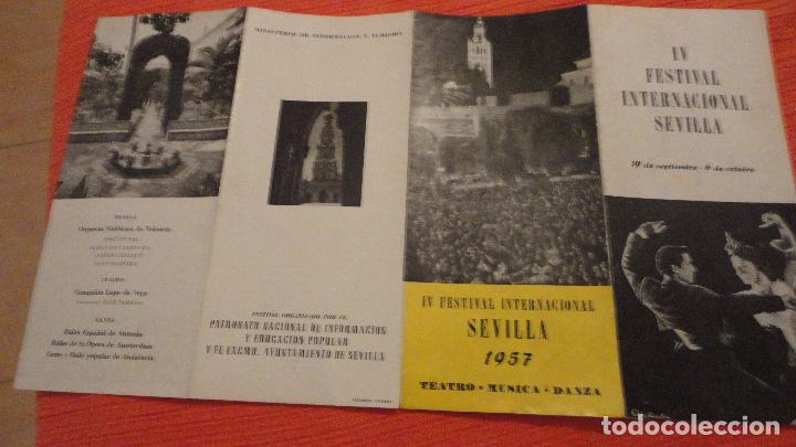 Catalogues de Musique: PROGRAMA.IV FESTIVAL INTERNACIONAL MUSICA DANZA TEATRO.SEVILLA.1957.