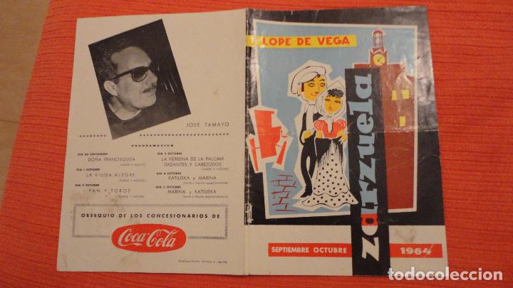 Catalogues de Musique: PROGRAMA.TEATRO LOPE DE VEGA.COMPA&Ntilde;IA LIRICA AMADEO VIVES.JOSE TAMAYO.SEVILLA.1964