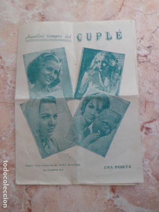 Catalogues de Musique: RARO CANCIONERO DE SARA MONTIEL - AQUELLOS TIEMPOS DEL CUPLE