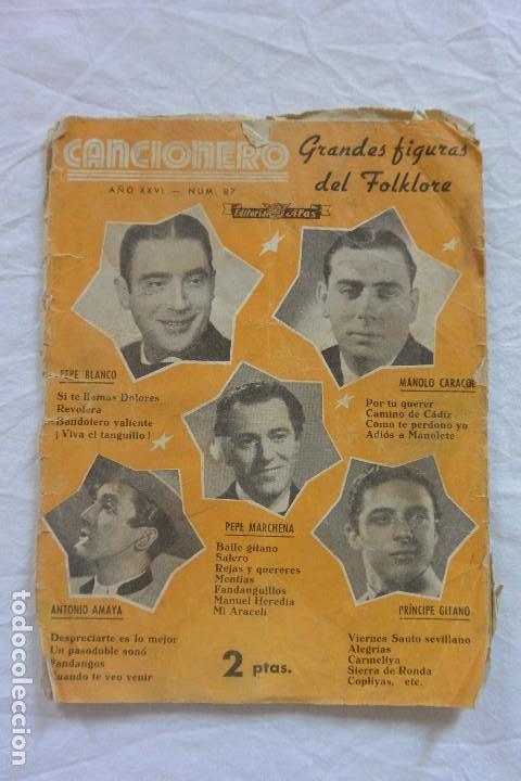 Catalogues de Musique: CANCIONERO GRANDES FIGURAS DEL FOLKLORE EDITORIAL ALAS