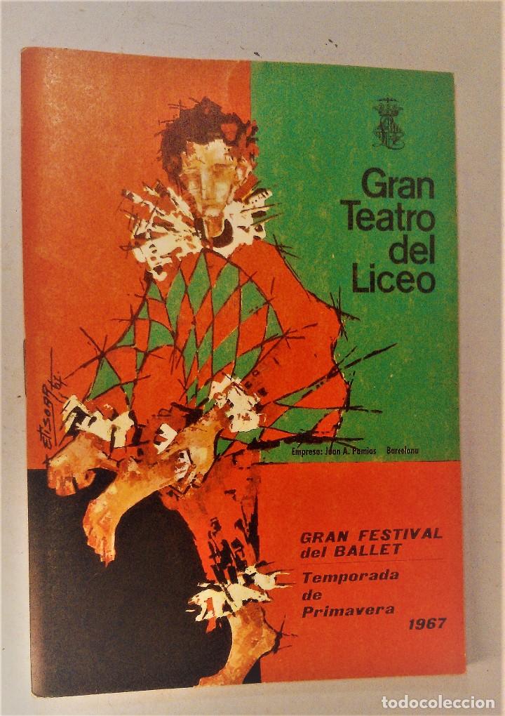 Catalogues de Musique: Programa Gran Festival del Ballet Teatro del Liceo. Temporada primavera 1967. 12 Abril Grand Ballet