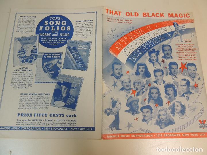 Cat&aacute;logos de M&uacute;sica: cancionero - star spangled rhythm  johnny mercer harold arlen thatt old blck magic veronica lake  ny