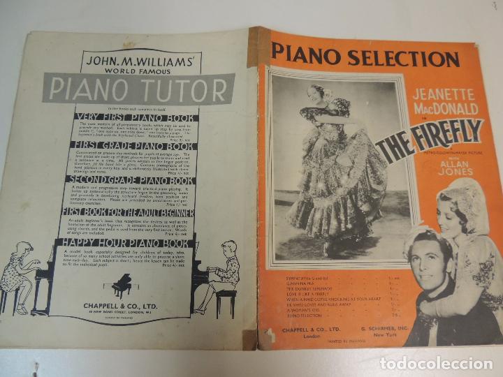 Cat&aacute;logos de M&uacute;sica: cancionero - the firefly piano selection  allan jones  jeanette macdonald   ed. chappell co.