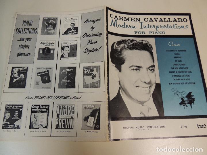 Cat&aacute;logos de M&uacute;sica: cancionero - carmen cavallaro modern interpretations piano laura paradise so rare ed. robbins music