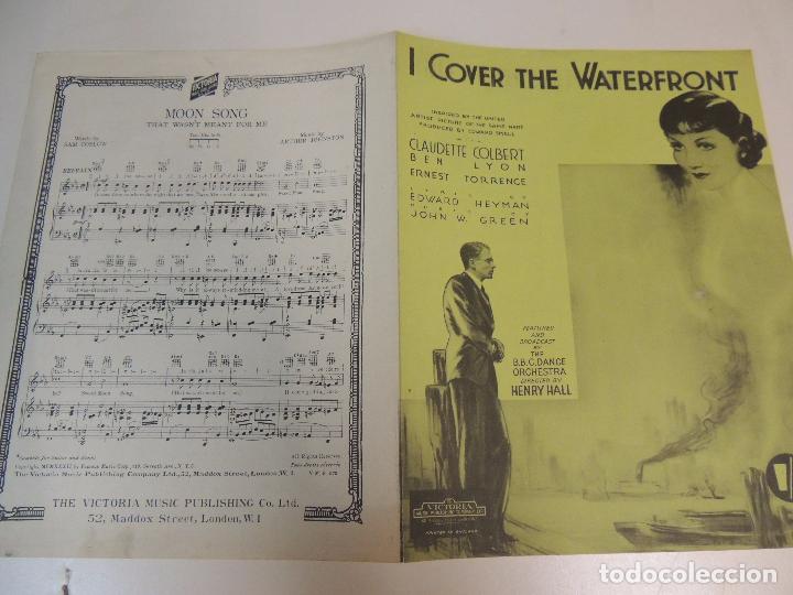 Cat&aacute;logos de M&uacute;sica: cancionero - i cover the waterfront  john w green claudette colbert ben lyon ed. victoria musuc engl