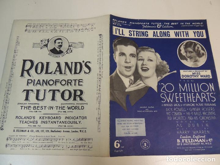 Cat&aacute;logos de M&uacute;sica: cancionero  i&acute;ll string along with you harry warren ginger rogers 20 million sweethearts ed.feldman