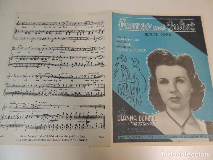 Cat&aacute;logos de M&uacute;sica: cancionero - romeo y juliet the certain age deana durbin wllts song gounod  music sheet  ed.paxton