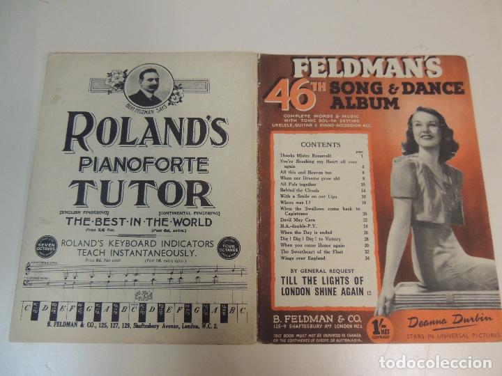 Cat&aacute;logos de M&uacute;sica: cancionero - feldman&acute;s 46th song dance album deanna durbin music sheet ed. feldman co,