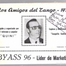 Catálogos de Música: LIBRETO FOLLETO DEL CARNAVAL. CADIZ. LOS AMIGOS DEL TANGO. 1973. TANGUILLO GADITANO. QUINI.. Lote 70072585