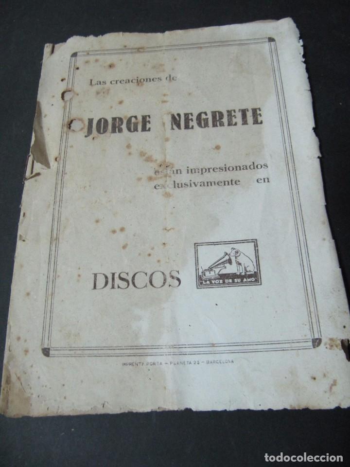 Catalogues de Musique: LAS CREACIONES DE JORGE NEGRETE LA VOZ DE SU AMO